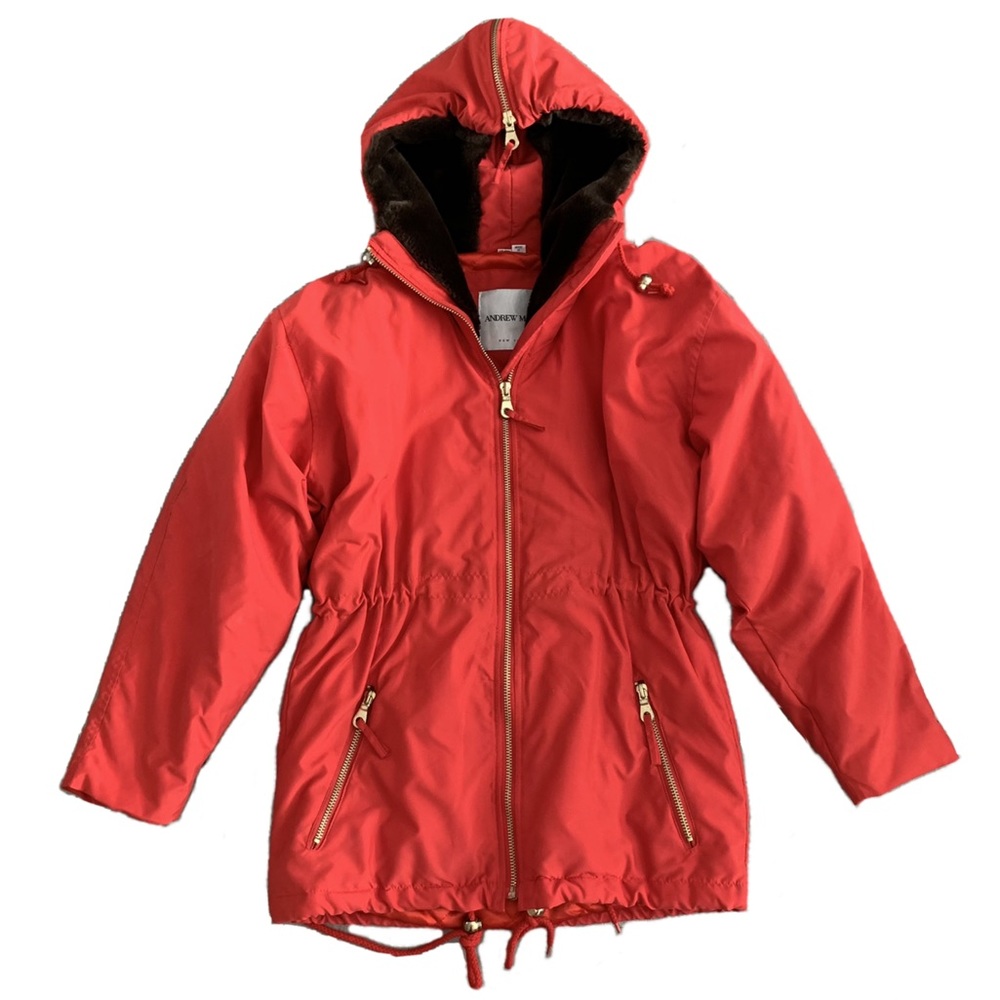 Andrew Marc Red Long Sleeve Winter Jacket XS. H